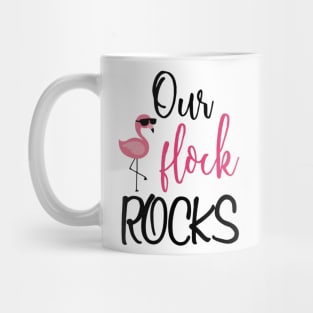 Our Flock Rocks Flamingo Mothers Day Gift Mug